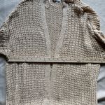 Hollister  Tan Open-Knit Cardigan Sweater Size Large Cream Boho Oversized Cozy Photo 8