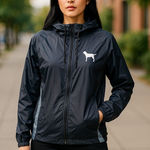 PINK - Victoria's Secret  Womens‎ Windbreaker Black Gray Quarter Zip Pullover XS S Photo 0