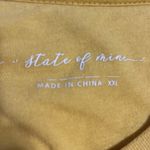 State of Mine Take it Easy Sweatshirt Cotton Womens XXL Goldenrod Yellow Photo 3