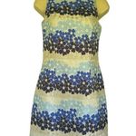 Sara Campbell Cream Sheath Midi Dress Halter Neckline Sz 0 Blue Photo 0