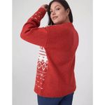 Lane Bryant Red White Nordic Classic Long-Sleeve Fair Isle Cardigan XL, NWOT Photo 7