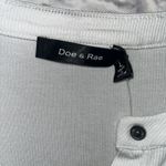 Doe & Rae Women's NWT Casual Colorblock Ribbed Stretch Henley Top Size Large Photo 1