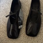 Massimo Dutti  Dark Brown Leather Ballet Flats Photo 1