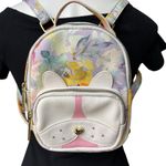 Betsey Johnson Mini Backpack Dog Pastel Floral. Photo 0