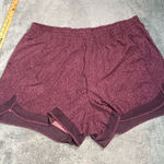 Athleta  printed mesh racer run short 4” Burgundy Athletic Shorts 3X Photo 0