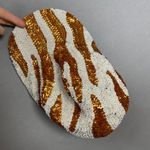 Sequin‎ Baseball Cap Hat Tiger Stripes Orange White Animal Print Funky Bold Photo 10