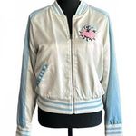 Disney Alice In Wonderland Womens Size XS White Jacket Bomber Vtg Photo 0