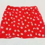 New Look  Red Floral Mini Skirt Photo 0