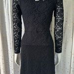 Abercrombie & Fitch Black Lace Twist-front Long Sleeve Mini Cocktail Dress XS Photo 5