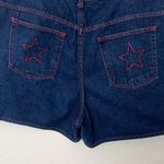 [Vintage] Second Generation Y2K 90s Dark Wash Rhinestone Star Pocket Shorts 22 Blue Size undefined Photo 5