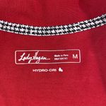 Lady Hagen  hydro-dri medium women’s red and houndstooth lined v neck polo golf t Photo 8