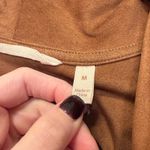 Soft Surroundings  Shape Drape Brown Faux Micro Suede Jacket Size Medium Photo 3