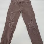 American Eagle ‎ Womens Super Stretch Jegging Jeans Distressed Mauve Pink 6 Short Photo 3