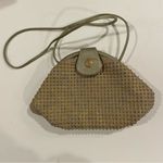 Funky 🤩 70’s studio 54 gold silver beaded baguette crossbody bag leather clam ✨ Photo 1