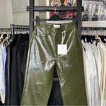Pistola  Cassie Olive Faux Leather High-Rise Straight-Leg Pants Photo 8