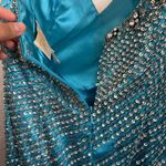 Tiffany Prom dress/ gown blue lots of bedazzled size 8 Photo 4