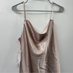 Birdy Grey ‎ Lisa Shiny Satin Cowl Neck Sleeveless Midi Dress in Taupe Sz L NEW Photo 4