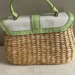 Maggie B handbag Y2K Green Wicker handbag White Photo 3