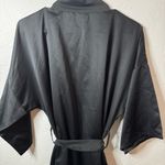 Black silk robe. Size L Photo 3