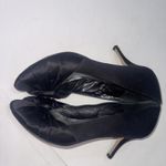 Butter For Diane B Satin Peep Toe Italian Black Minimalist Pumps Heels Size 9 Photo 9