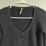 Free People Black Cardigan Style Blouse Size Small Photo 6