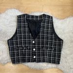 Plaid holidays fall winter vest size XL White Photo 1