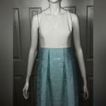 Belle Badgley Mischka ELEGANT MAXI BLUE FLORAL BALLGOWN DRESS SIZE 4. Photo 13