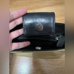 Coach  Tan + Black Small Arm Purse Handbag Vintage Desinger Canvas + Leather 7417 Photo 2