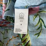 Farm Rio  Toucans Lace Inset Balloon Sleeve 100% Cotton Blouse Top Size Small Photo 5