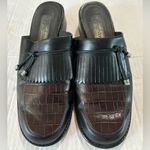 Brighton  Darma Tassel Mule Loafer Black & Brown in EUC. Size 8 Photo 0