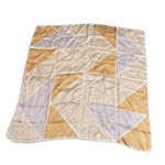 Vintage 1960's Vera Yellow Amber Polyester Square Scarf Geometric Diamond Yellow Photo 1