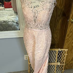 Hebeos Elegant Lace Pink Evening Gown Photo 0
