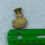 Gold Tone Sheaf of Wheat Tied Bunch Pin Brooch Jewelry Photo 9