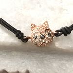 Fossil  Cat Pave Rhinestone Slider Bracelet Photo 1