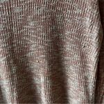 Vintage Peach Knit Sweater Medium Marbled Lightweight Lace Back Y2K pastel Orange Photo 2