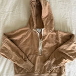 Aerie Tan Half-Zip Hoodie Photo 0