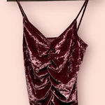 Urban Outfitters NWOT  Pink Velvet Velour Ruched Crop Top Sz M Photo 0