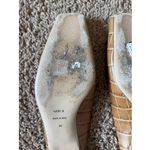 Toteme Croc Embossed Leather Square Toe Mules Kitten Pumps Womens Italy 39 US 9 Brown Photo 10