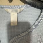 Adonna VTG  Blue Snap Front robe House Dress Pockets waffle knit Women's Sz M Photo 4