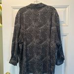 Jennifer Moore JM Collection By Womens Black & Gray Animal Print Button-Up Blous Photo 8