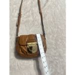 Michael Kors  Charlton Brown Leather Gold Push Lock Crossbody Shoulder Bag Purse Photo 4