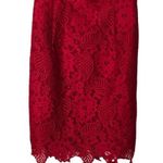 House Of CB Mialy Lace Halter Dress Women’s Size Medium Red Sleeveless Mini Photo 2