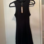 SKIMS  Soot Cotton Rib Black Mini Tank Dress Photo 2