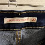 Levi's 724 high rise straight jeans 29x30 Photo 2