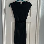 Wilfred Aritzia Free Knit Cut Out Mini Ribbed Dress Black Knit Women’s Small Photo 1