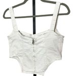 ZARA  White Denim Corset Top Photo 0
