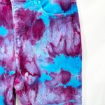 Loft Size 6 Corduroy Pants Handmade Tie Dye Cropped Raw Hem Purple Blue 108 Photo 6