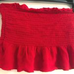 Victoria and Sophia Red Smocked Crop Top Photo 1