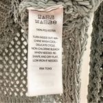 Nicole Miller Artelier Open Knit Hooded Sweater Sage Green Coastal sz Medium Photo 8