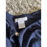 H&M  Women's Navy Blue Short Sleeve Polyester‎ Blouse Size Small Photo 7